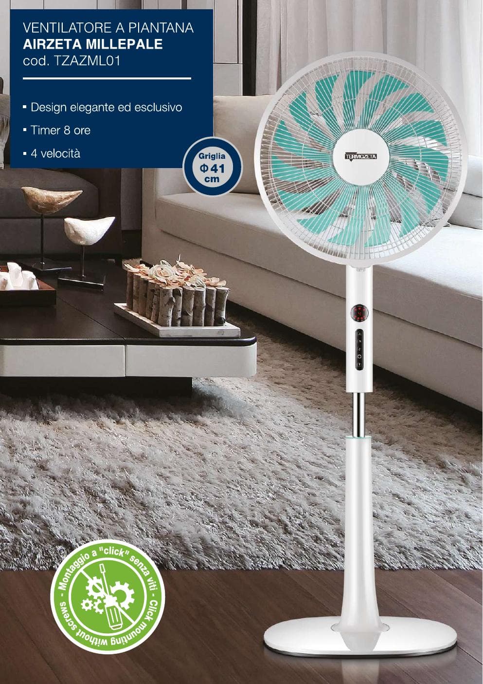 Termozeta Airzeta Millepale statiefventilator thumbnail 4