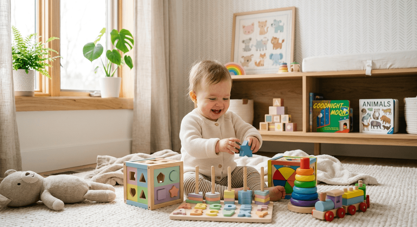 Buiten spelen met een 2-jarige in de tuin