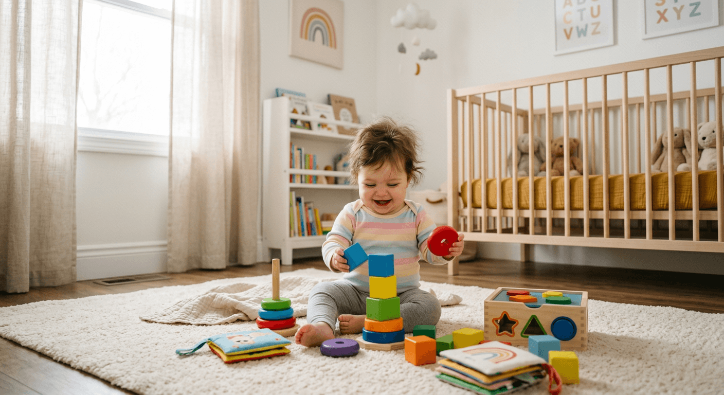 Knutselen en verven met je baby van 6-9 maanden