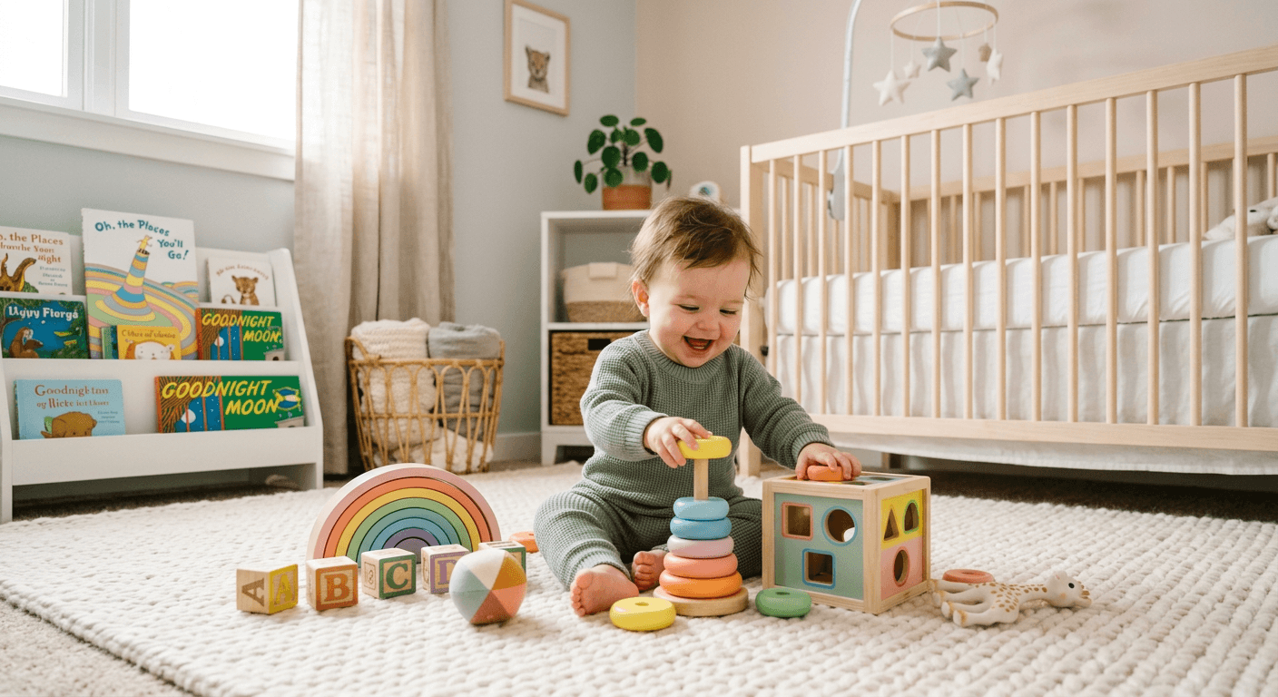 Grove motoriek stimuleren baby 0-3 maanden - speelgoed en activiteiten
