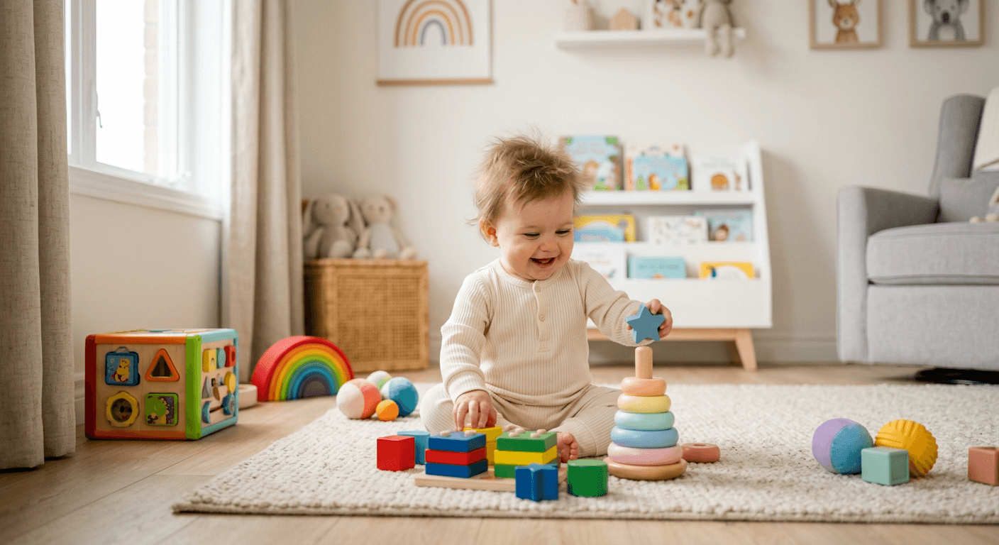 Grove motoriek stimuleren baby 3-6 maanden - speelgoed en activiteiten