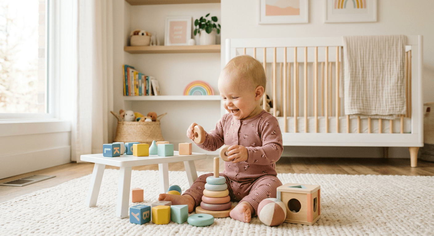 Binnen spelen met je baby van 6 tot 9 maanden