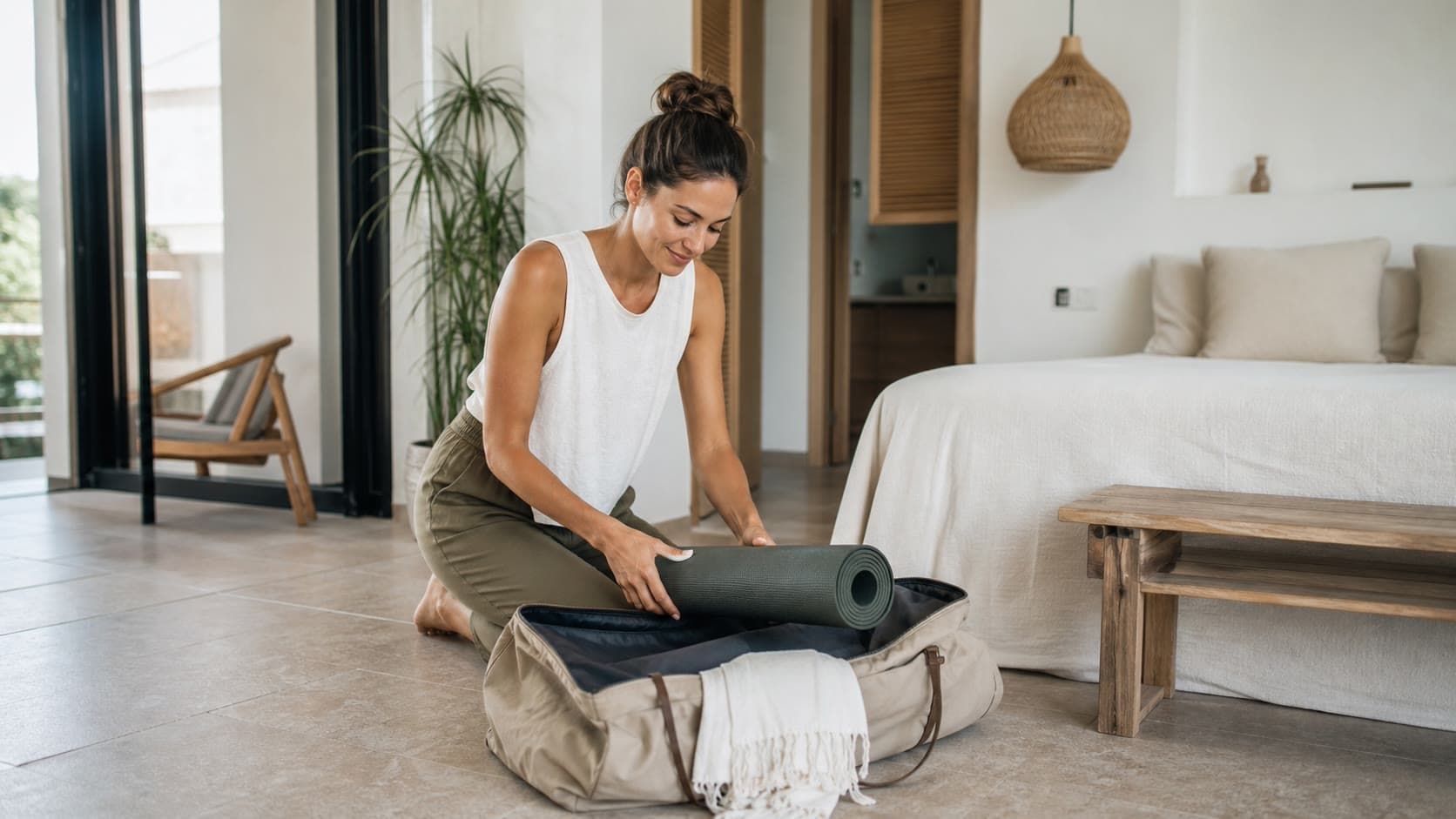 Reis yogamat kiezen: dun betekent niet automatisch licht