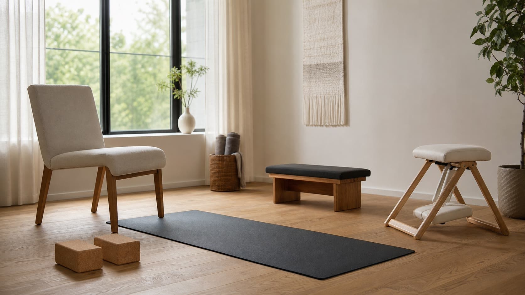 Yoga stoel kiezen: vier totaal verschillende hulpmiddelen