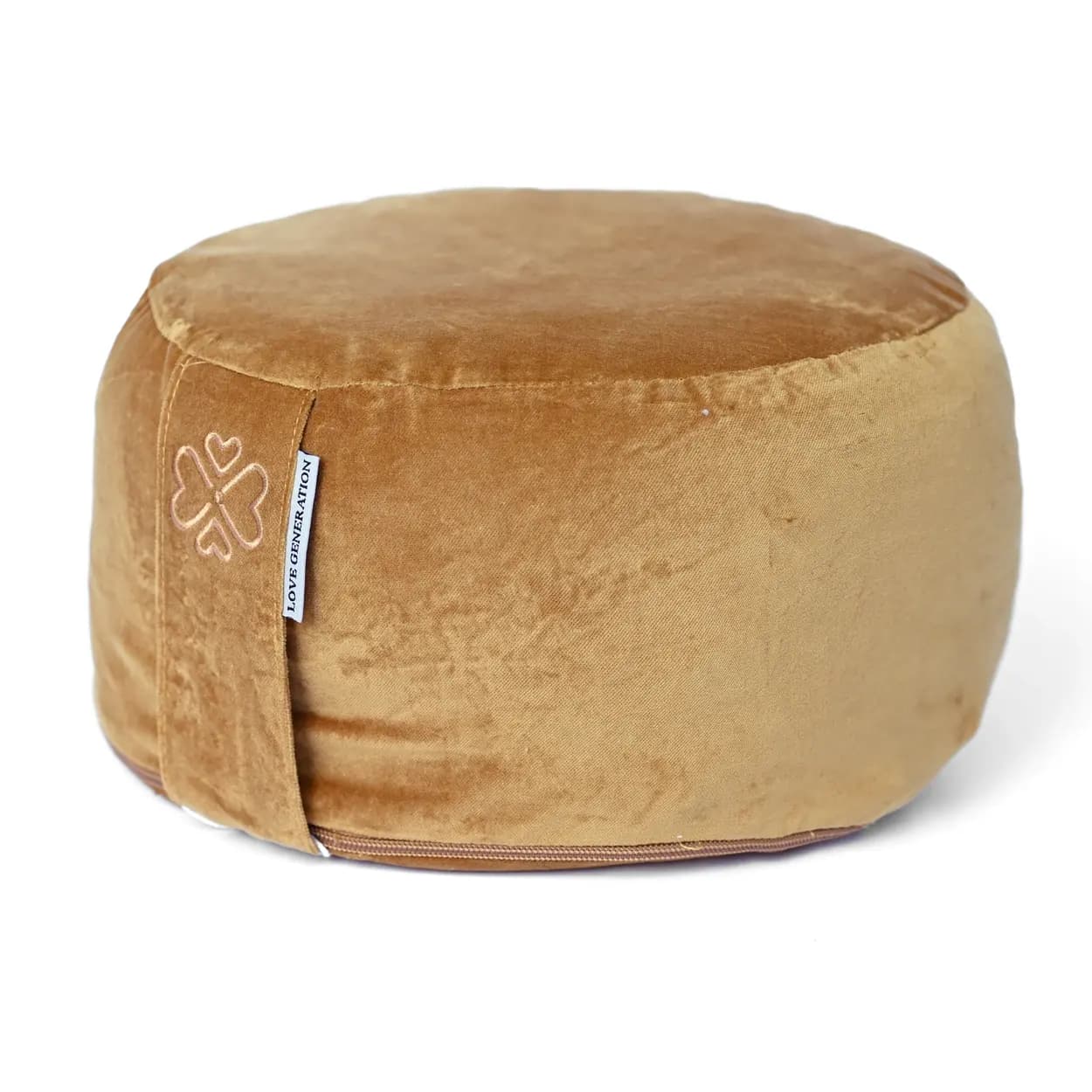 Love Generation Meditatiekussen │ Rond │ Velvet │ Gold - afbeelding 1