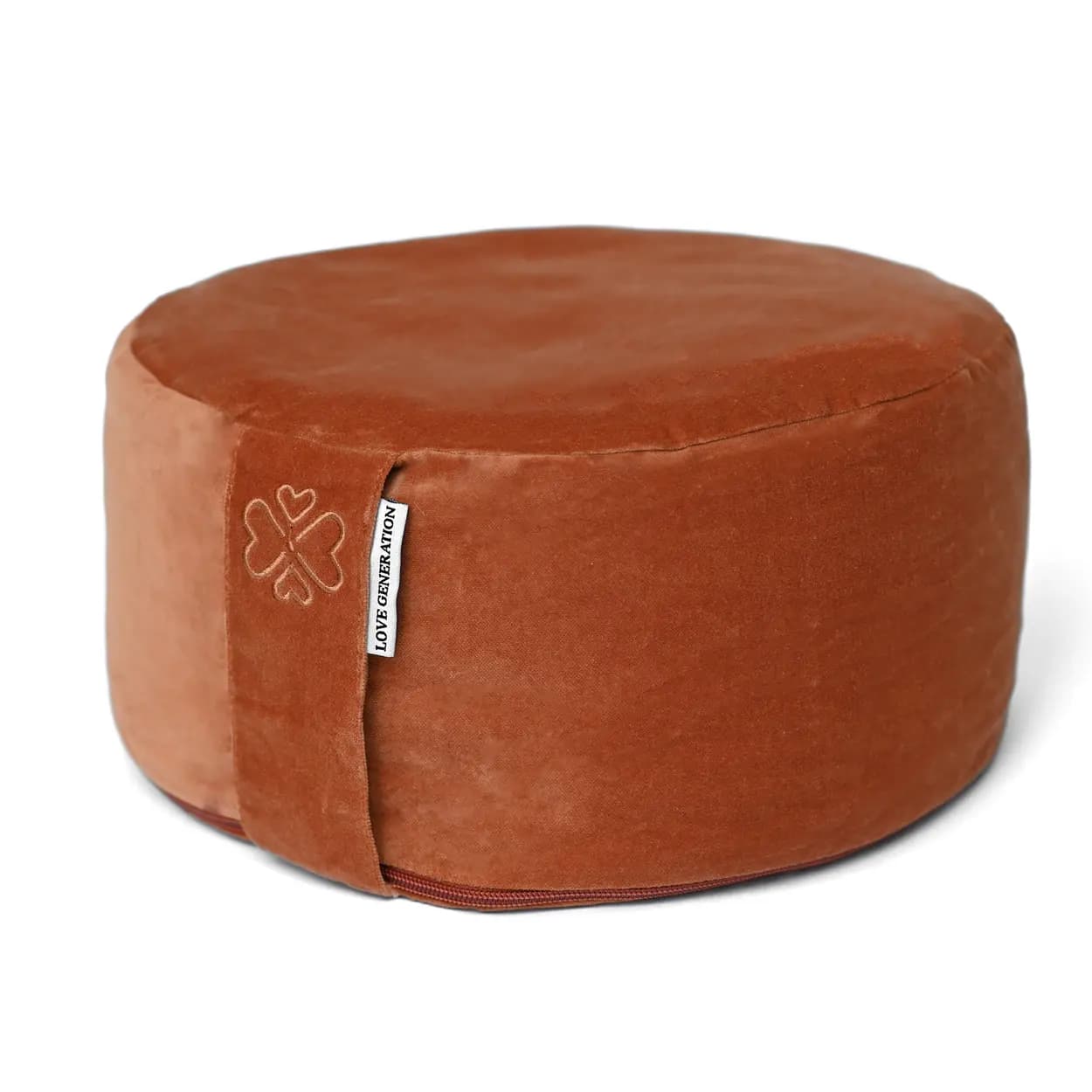 Love Generation Meditatiekussen │ Rond │ Velvet │ Terracotta - afbeelding 1
