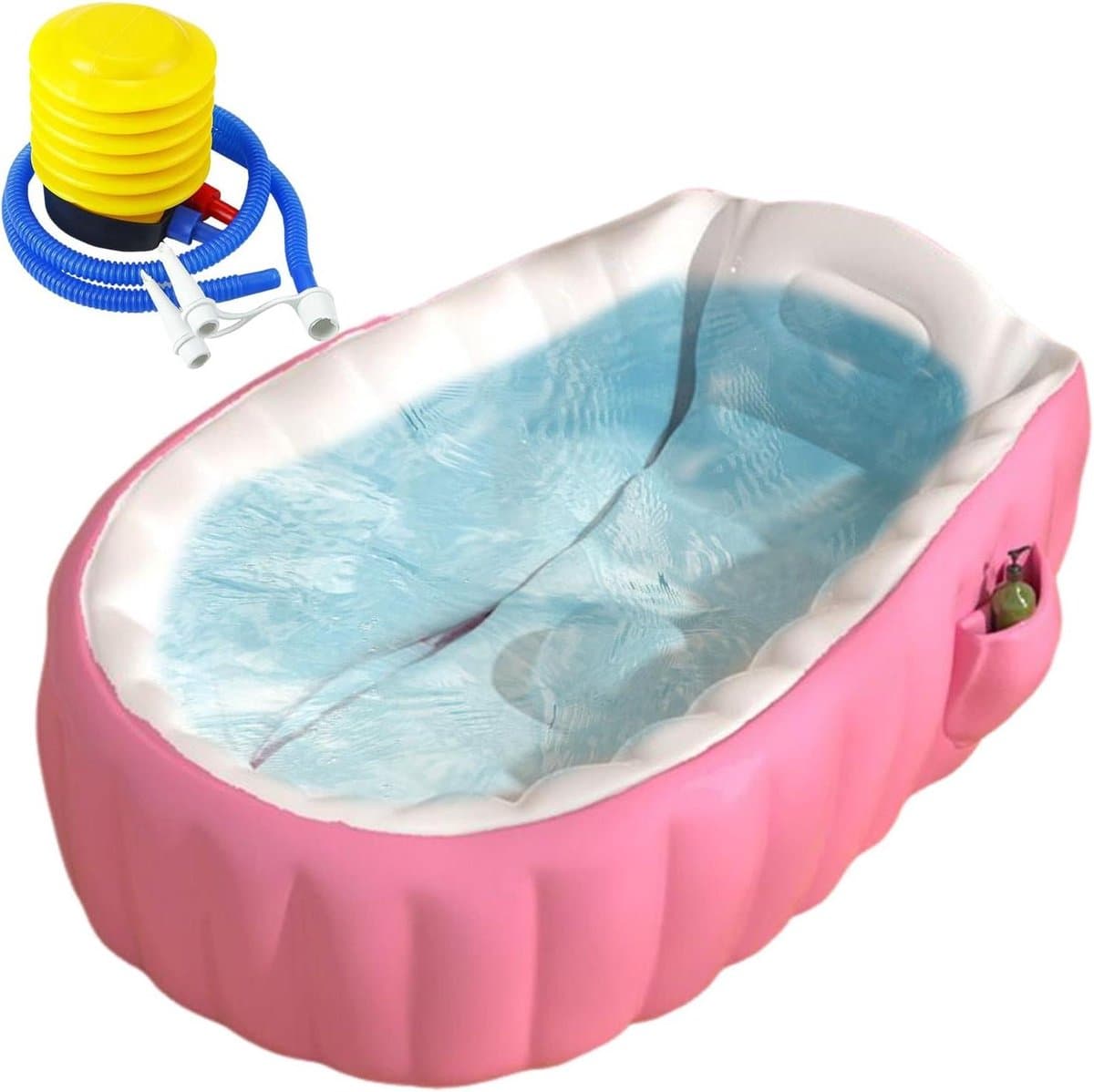 Babybadkuip Peuterbad - Opblaasbaar Douchebak - Veilig Baden - Antislip Onderkant - 98 x 64 x 28 cm - Roze