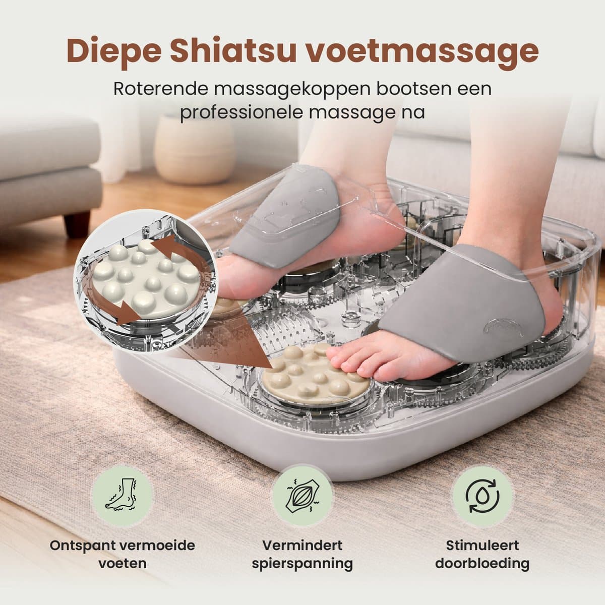 Medivéra Shiatsu Voetmassage met Warmte en Compressie
