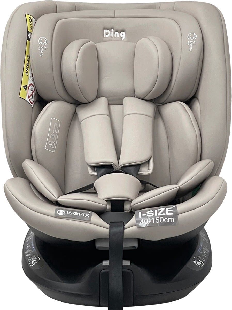 Ding Mae Autostoel - Beige - 360° Draaibare Isofix Autostoel - i-Size - Vanaf 40 tot 150cm - 0 tot 12 jaar thumbnail 5