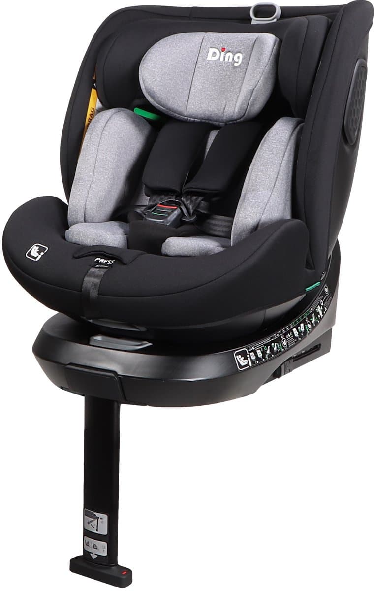 Ding Kai Autostoel - Grijs - 360° Draaibare Isofix Autostoel - i-Size - Vanaf 40 tot 150cm - 0 tot 12 jaar thumbnail 6
