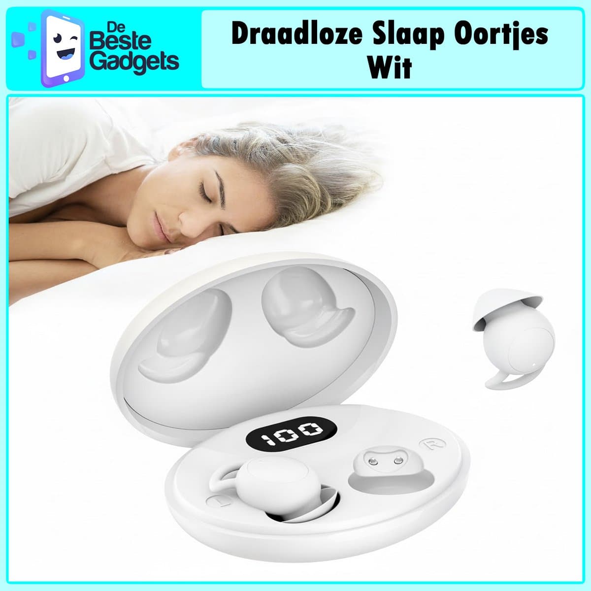 MyN6 Draadloze Slaap Oordopjes – Bluetooth 5.4, 20 uur batterij thumbnail 6