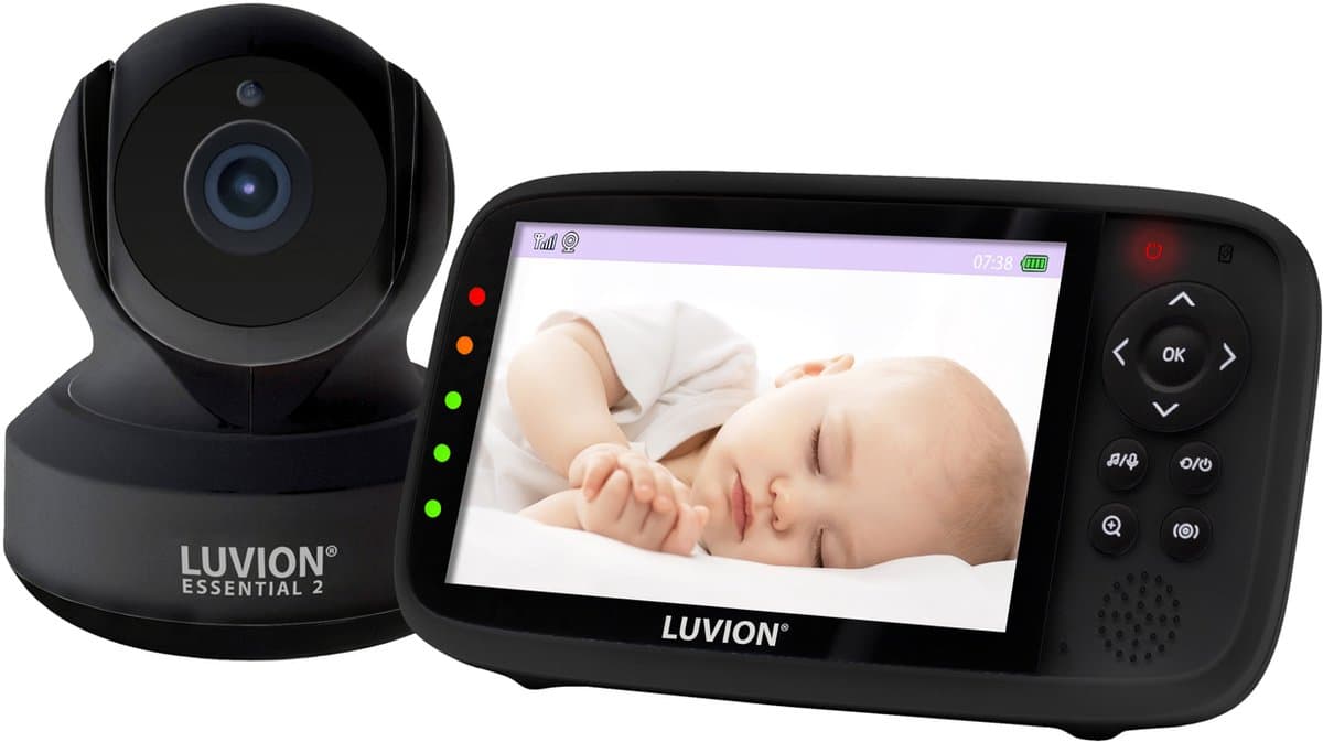 LUVION® Essential 2 Black Babyphone - Babyfoon met Camera - Uitbreidbaar tot 4 Baby Camera's - Premium Baby Monitor thumbnail 2