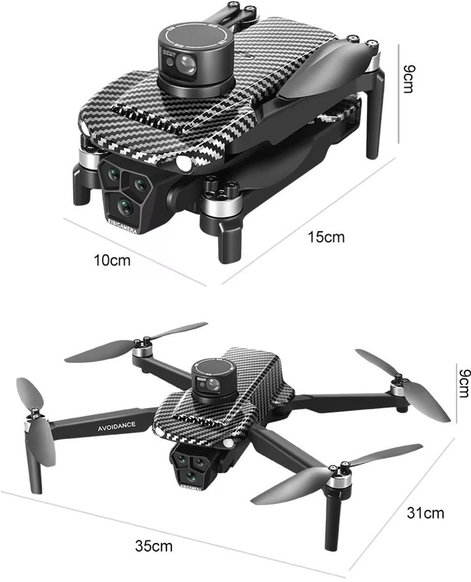 U198 MAX PRO - GPS Drone - 4K Dual Camera - Automatische Terugkeer - Obstakeldetectie - Brushless Motor - Controller met Scherm - Opvouwbaar - Nieuwste Versie - Geen Vliegbewijs Nodig thumbnail 2