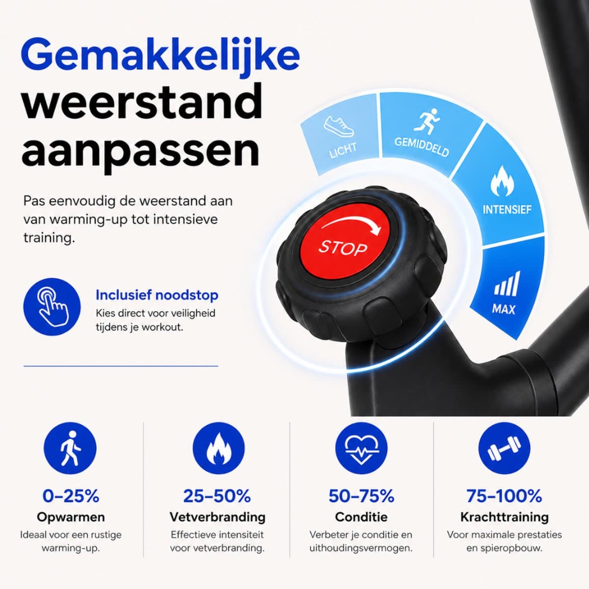 Sportfloww Hometrainer - Fitness Fiets - Spinningfiets - 8KG Vliegwiel -Hartslagmeter - Incl App thumbnail 3