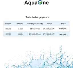 Productfoto van AquaOne HR-300 aquariumset 14 liter met led