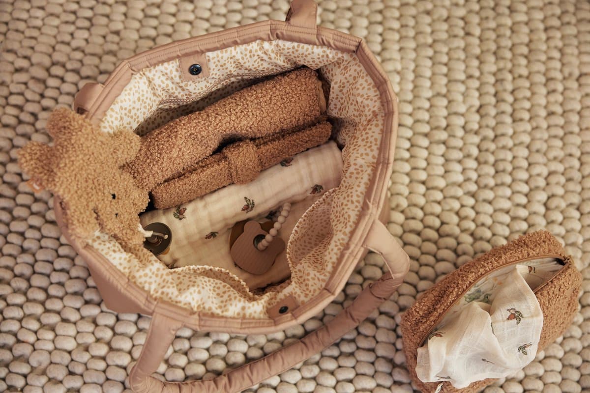 Jollein - Luiertas Puffed - Mombag - Biscuit - 40x35x16 cm - Inclusief Verschoonmatje thumbnail 6