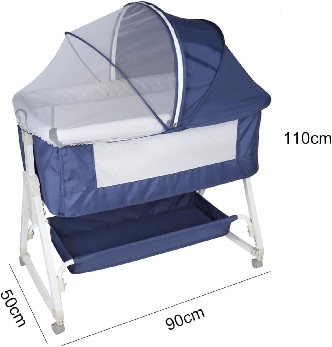 Verstelbaar 3-in-1 Co-sleeper en Reiswieg voor Baby met Matras thumbnail 3