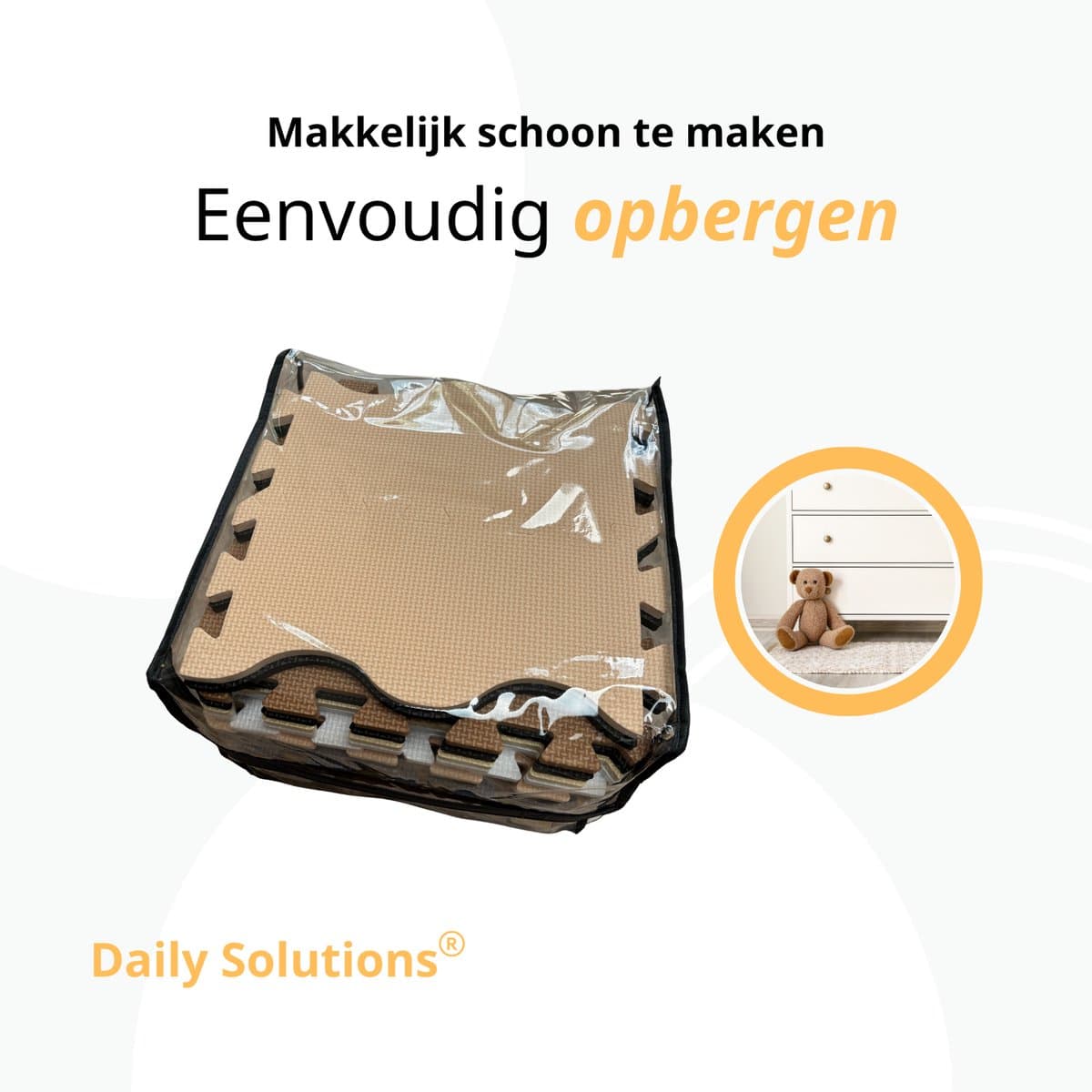 Daily Solutions Speelmat foam baby - Puzzelmat 150x150 cm - Opvouwbaar thumbnail 2