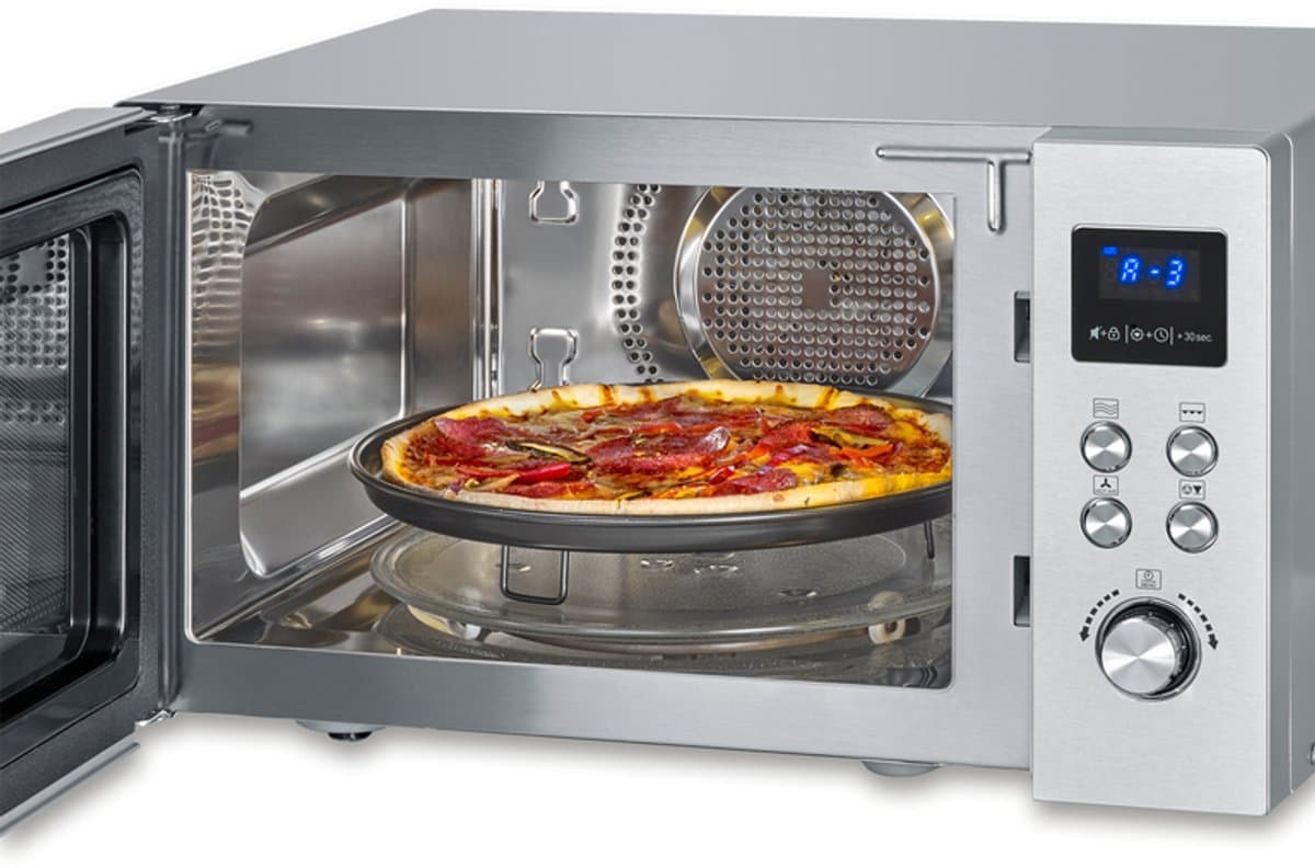 Severin MW 7918 CrispyWave Magnetron – 4-in-1 – Grill – Heteluchtfriteuse – Oven – 230°C – Pizzaplaat – RVS thumbnail 5