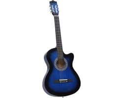 vidaXL Klassieke Gitaar 38" Cutaway Blauw