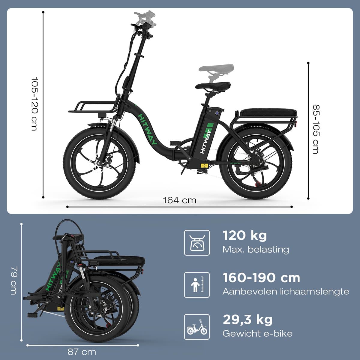 HITWAY BK6S L1 opvouwbare e-bike thumbnail 3