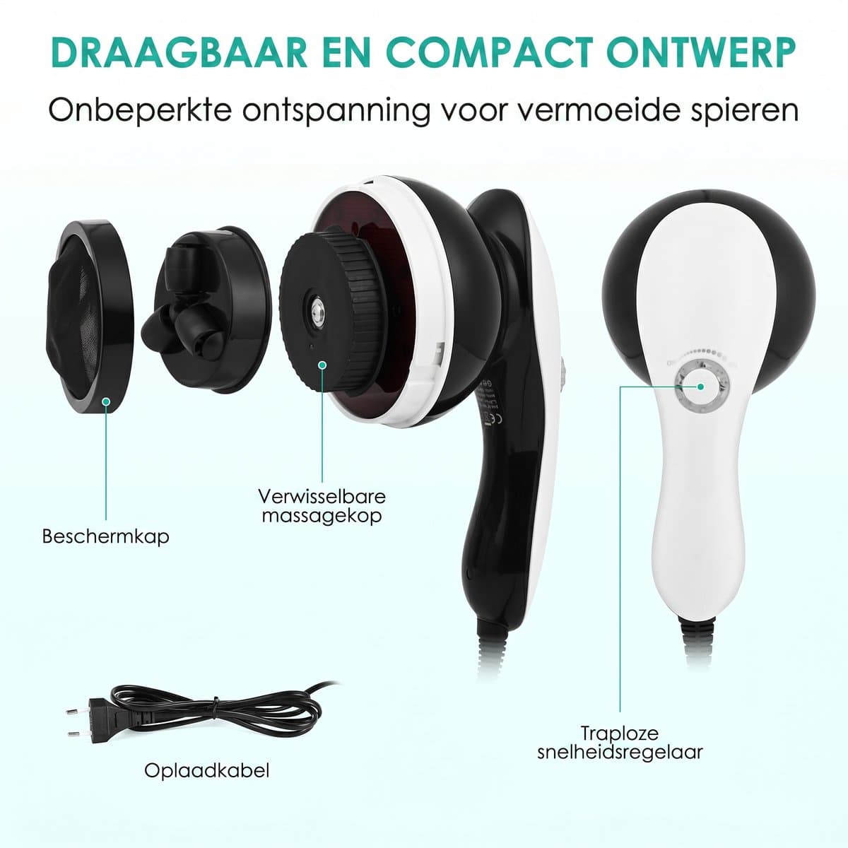 Dreamhigh® Anti Cellulite Apparaat - Elektrisch Massageapparaat Massagegun - 8 Massagekoppen Tegen Cellulitis - Bindweefselmassage Apparaat - Massage voor Verlichting Van Schouders Benen, Rug & Nek thumbnail 5