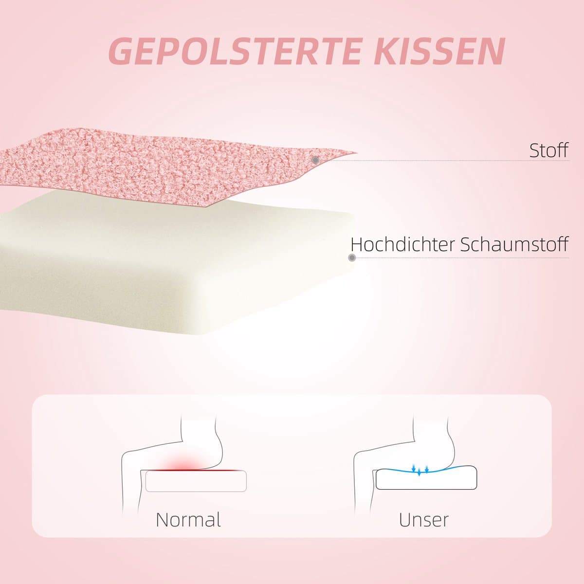 STILVORA Bureaustoel Met Hartvormige Rugleuning En Wieltjes - Verstelbaar - Voor Make-up Tafel, Thuiswerk En Studie - Polyester - Roze thumbnail 3