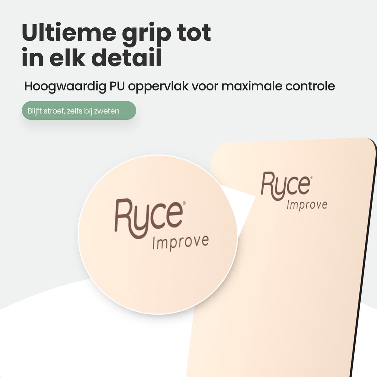 Ryce® Yogamat - PU Rubber - Pilates - Fitness - Anti Slip - Extra Dik - 183x68x0,5 cm - Coffee thumbnail 6