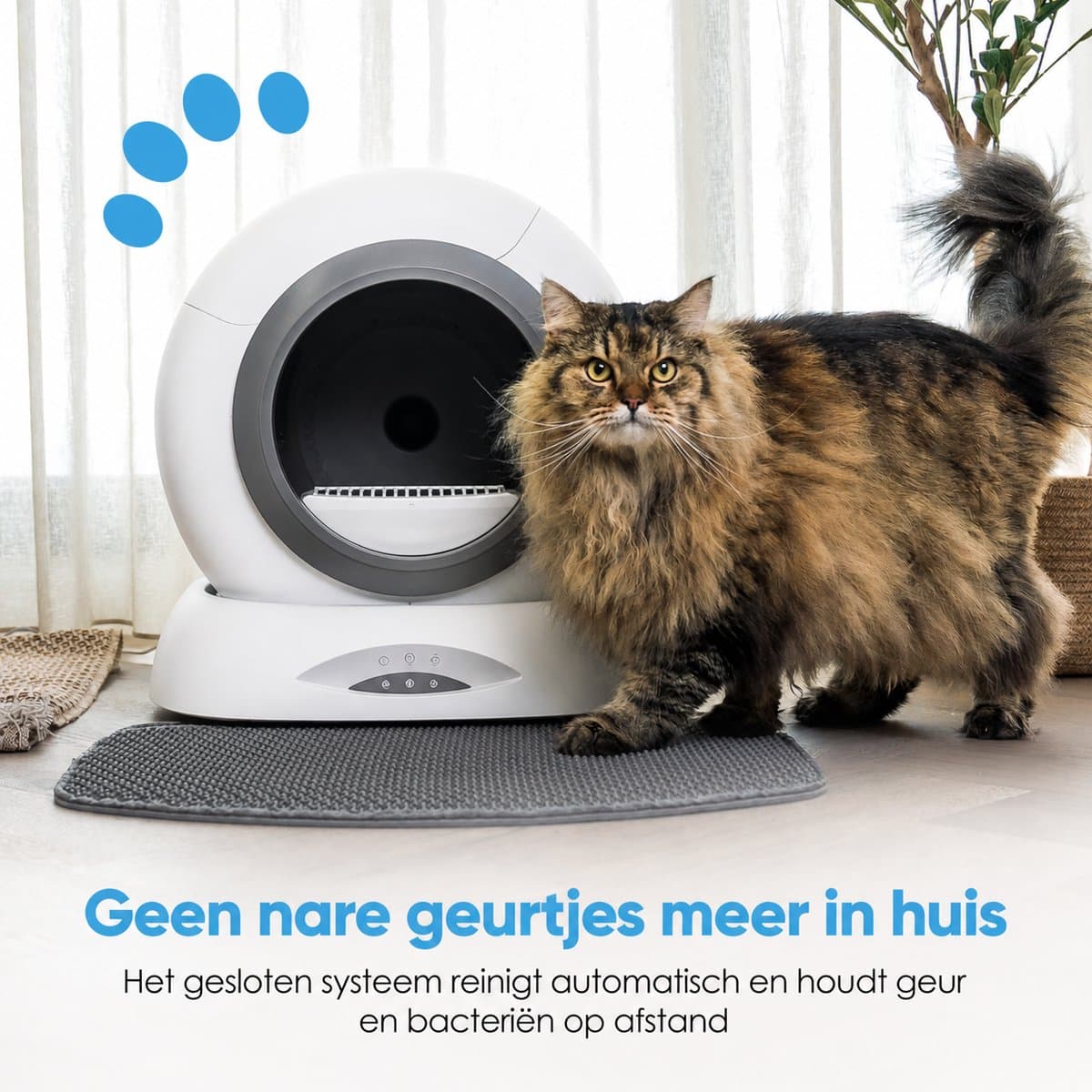 Purloo Automatische Kattenbak 65L XXL - Zelfreinigend thumbnail 2