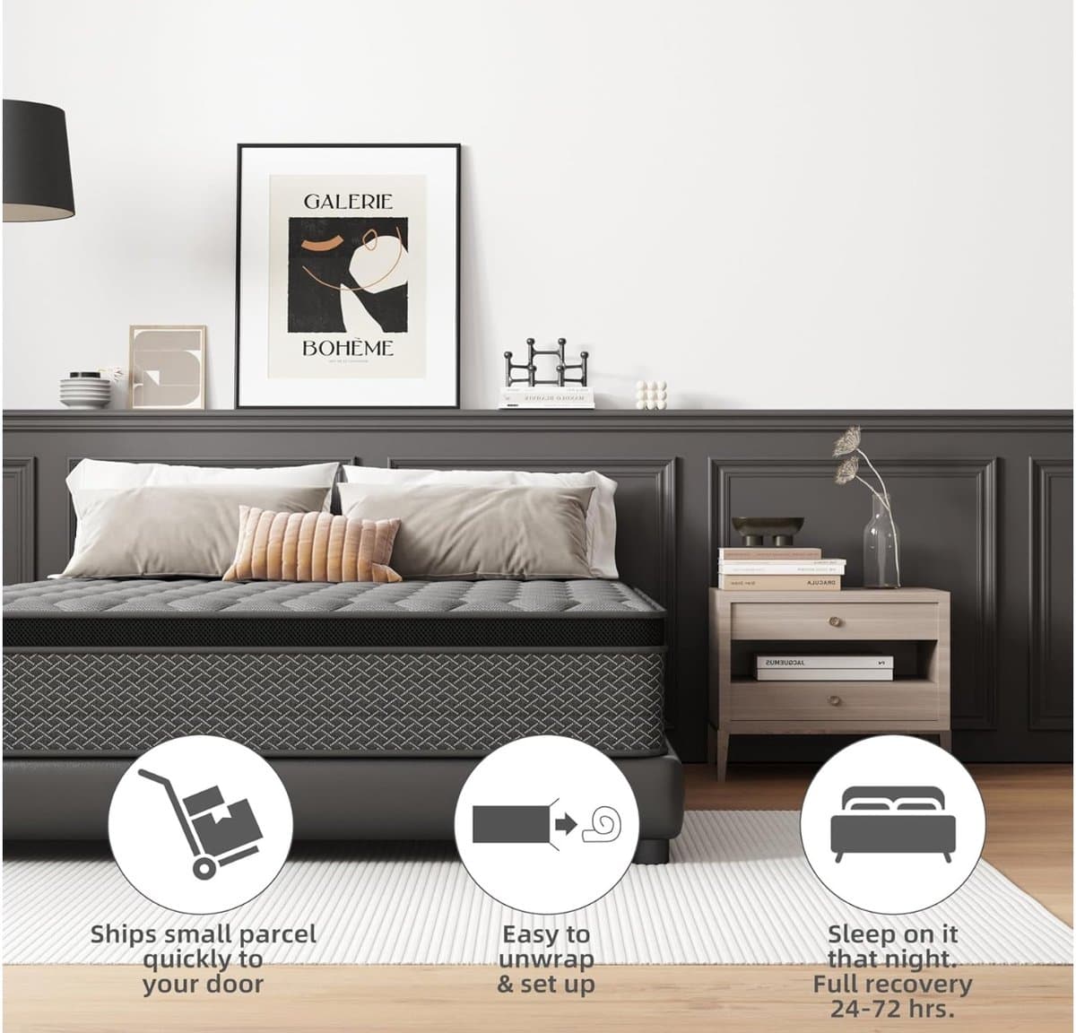 LeeuwenChoice® Boxspring Matras Super KING Size - 180x200 cm - Hoogte 20cm - Ergonomisch & Öko-Tex Gecertificeerd thumbnail 4