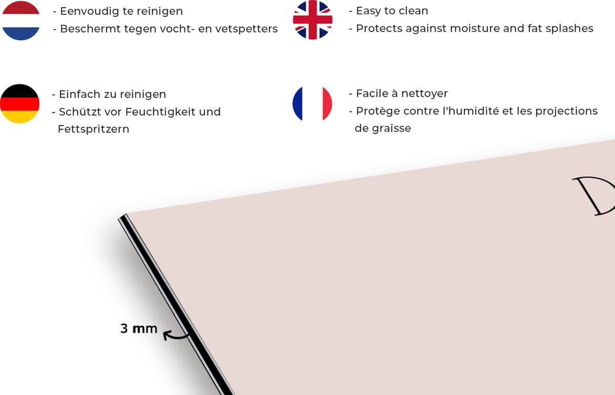 KitchenYeah Spatscherm 90x60 cm - Oma-quote - Aluminium thumbnail 2