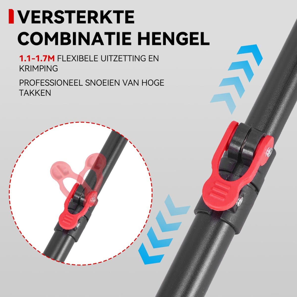 ONEVAN Accu Telescopische Kettingzaag - 8 Inch Elektrische Kettingzagen - Borstelloze Motor - Met 2 Accus - Telescopisch Snoeien Bundel - voor boomtakken, houtzagen thumbnail 5
