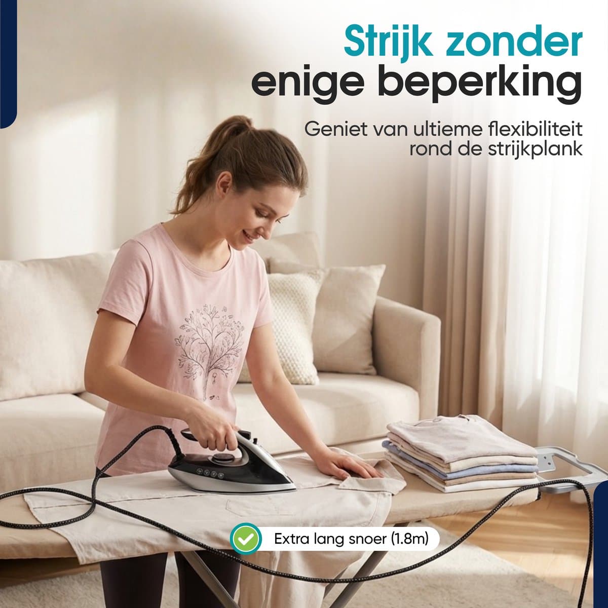TibaGoods Stoomstrijkijzer 3200W – 1,5L reservoir thumbnail 5