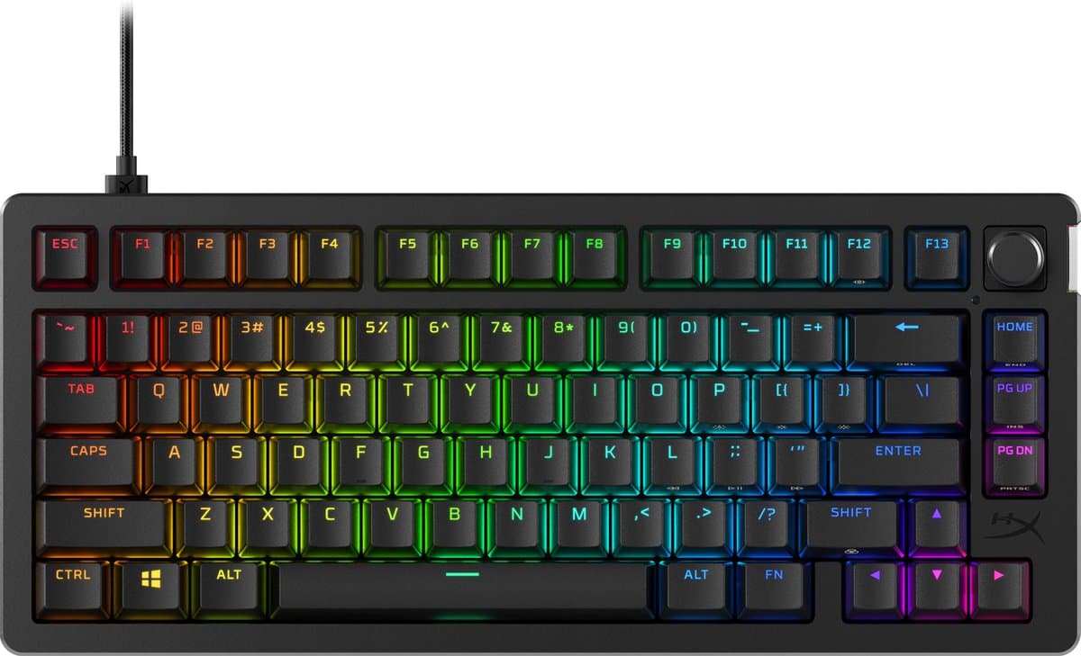 HyperX Alloy Rise 75 - Compact Mechanisch Toetsenbord met Hot-Swap