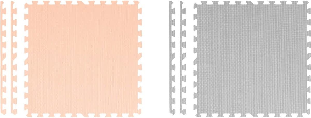 Speelmat Puzzelmat Baby - 180x180 cm - Grijs & Perzik - Foam Mat thumbnail 4