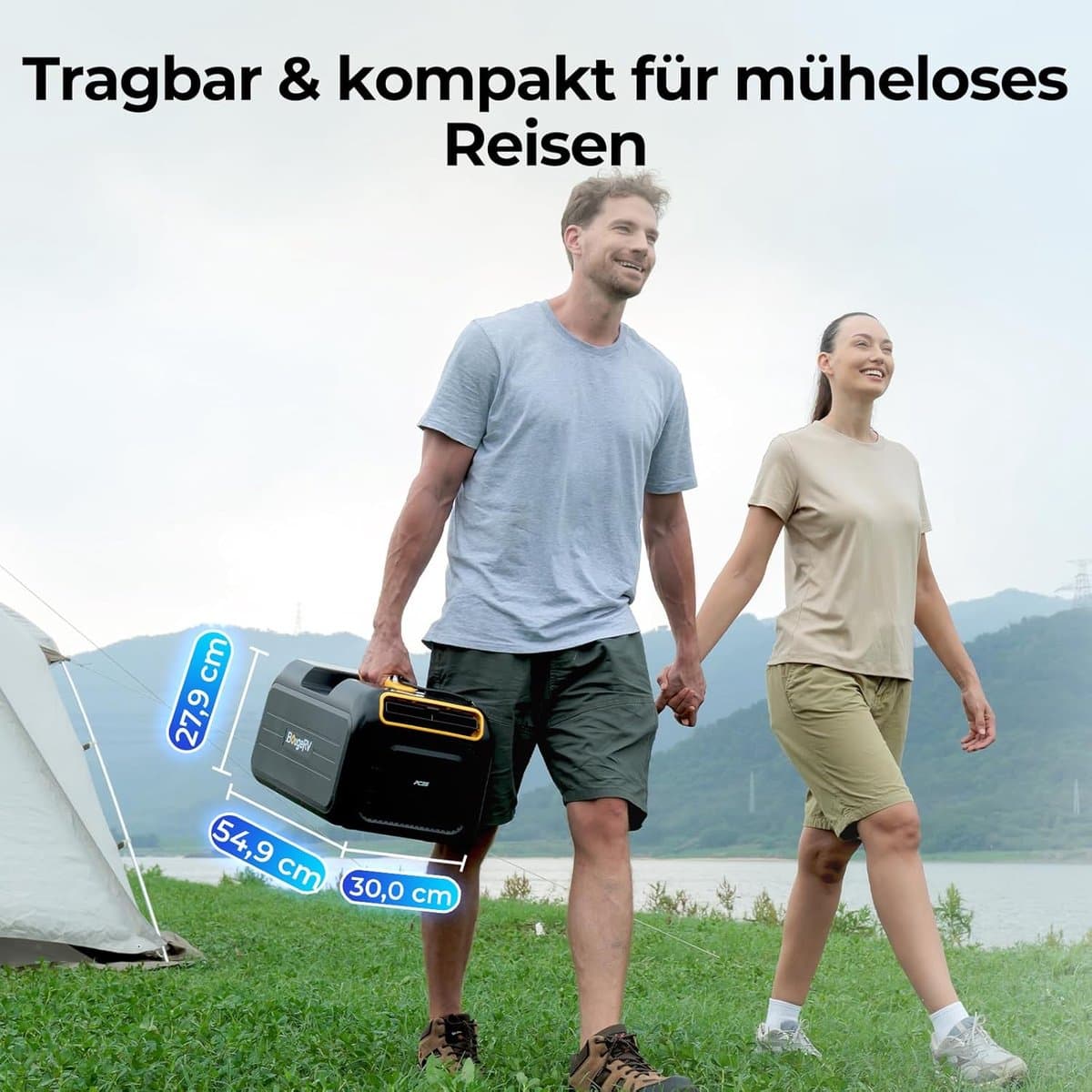 Draagbare airco met app - mobiele camping airconditioner 5-in-1 3500 BTU voor tent en camper thumbnail 4