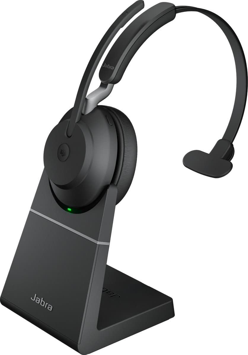 Jabra Evolve2 65  MS Mono + Stand - Bluetooth Headset - met standaard - op oor - omkeerbaar - Bluetooth - draadloos thumbnail 8