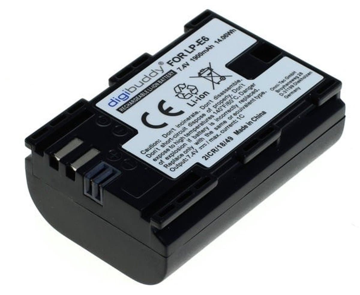 Digibuddy Canon LP-E6/LP-E6N Accu - 1900mAh Li-Ion thumbnail 4
