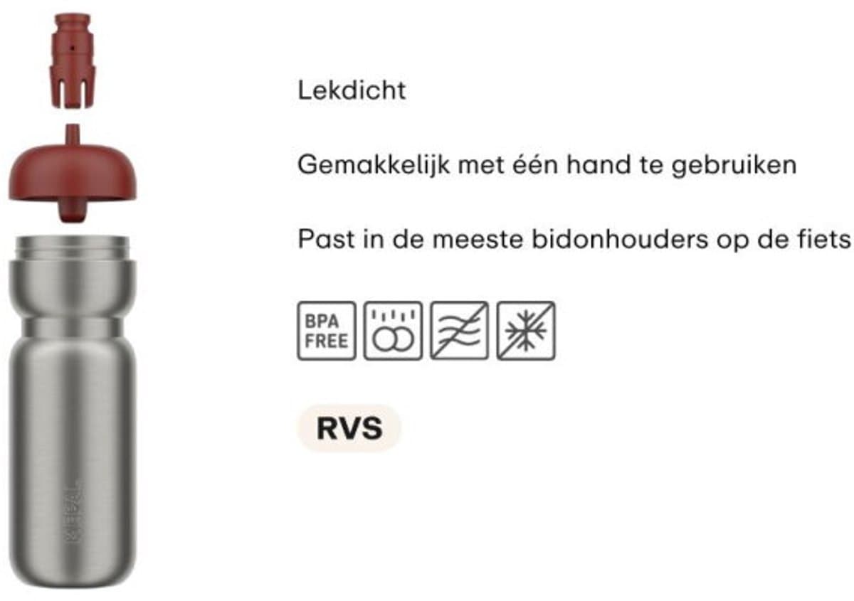 Mepal RVS bidon pull Sport - 800 ml - Pak. open en drink - Lichtgewicht RVS - Vaatwasmachinebestendig - Drinkflessen - Midnight blue thumbnail 2