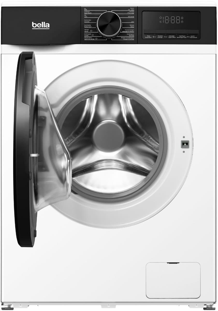 Bella BWA8014.1W - Wasmachine - Stoomfunctie - Energielabel A - 8KG - 1400 Toeren - 16 Wasprogramma's - Wit thumbnail 4