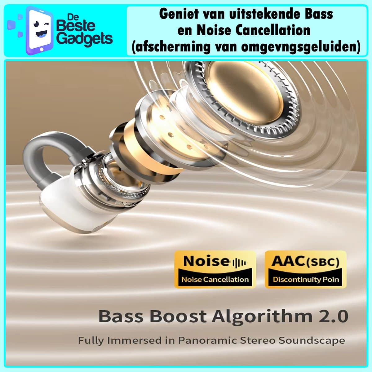 Onbekend YYK-Q69 OpenClip: draadloze oorclip oordopjes met botgeleiding thumbnail 2