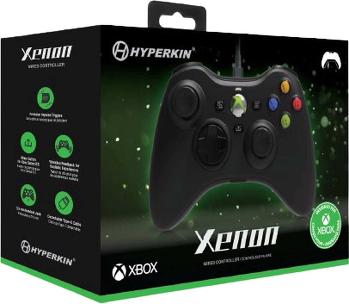 Hyperkin - Xenon - wired controller - voor Xbox Series X|S / XBOX1 / Windows 11|10 (zwart) thumbnail 3