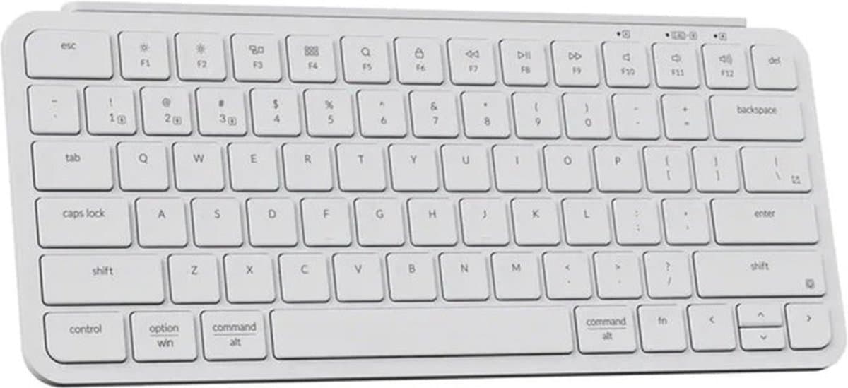 Keychron B1 Pro Ultra-Slim toetsenbord wit - B1P-K8 - Bedraad, Bluetooth, Radio(RF) thumbnail 2