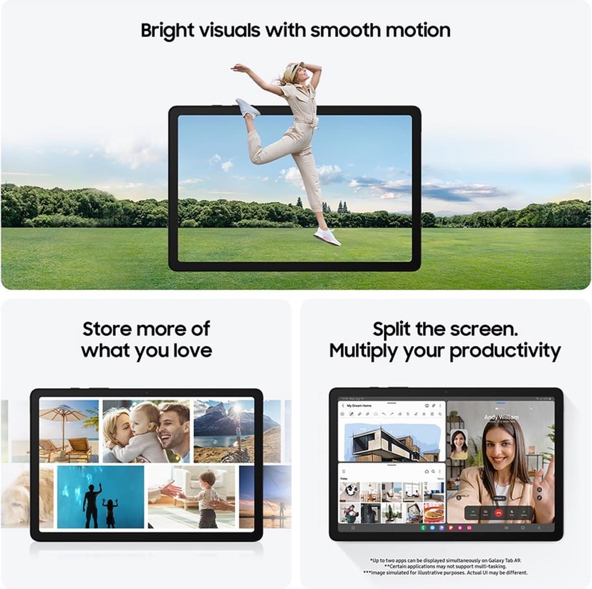 Galaxy Tab A9 Wi-Fi 64GB zilver thumbnail 6