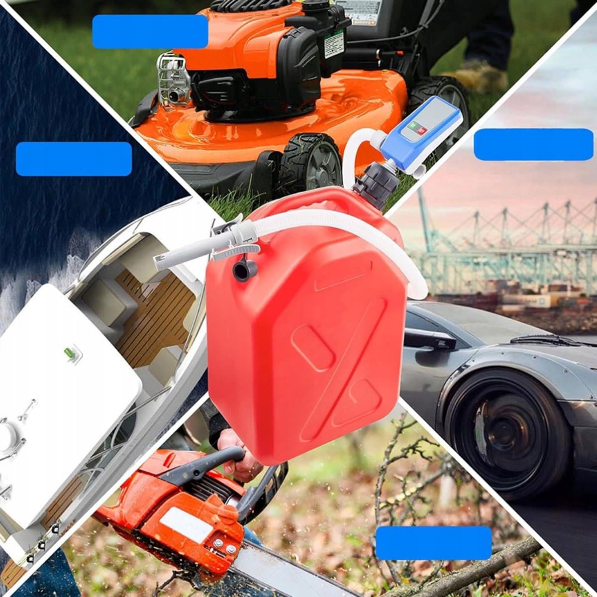 Elektrische Benzinepomp - Elektrische Oliepomp - Draagbare Universele Sifonpomp - 12L/min - Corrosiebestendig - Intelligente automatische stop met overloopbeveiliging - Voor Benzine & Diesel thumbnail 4