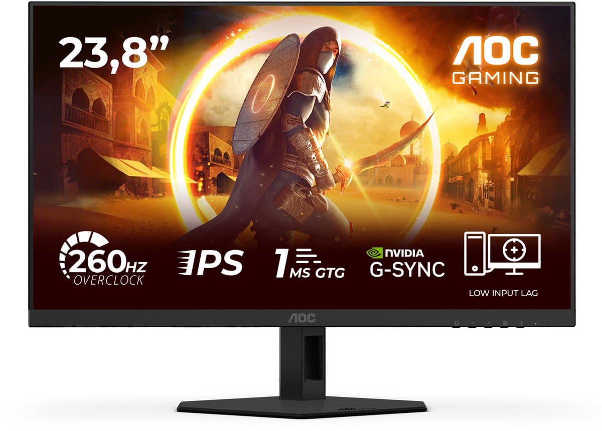 AOC G4 24G4ZRE - Full HD IPS Gaming Monitor - Esports - 240hz - 260hz Overclock - 24 inch