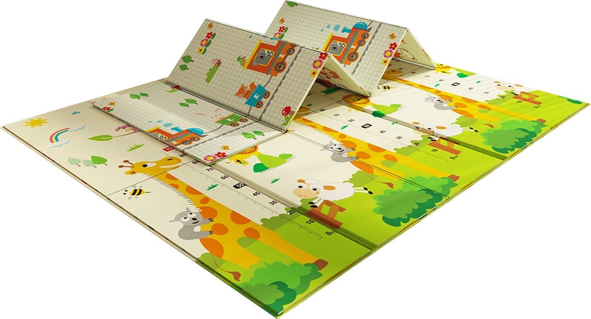 Speelmat Baby - Gemaakt van Foam - 180 x 200 cm - Opvouwbaar - Dubbelzijdig - 180 x 200 cm - 1,5 cm dik - inclusief opbergtas thumbnail 7