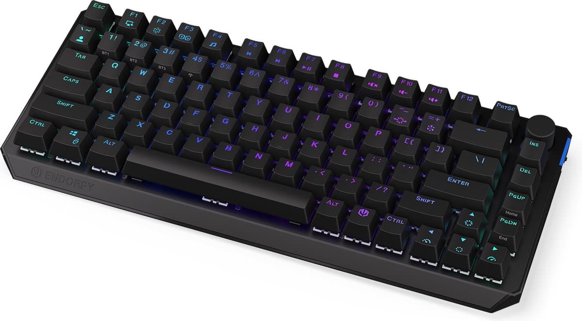 Endorfy Thock 75% Draadloos Kailh Red Switch RGB Engels Mechanisch Gamingtoetsenbord (EY5A073) thumbnail 5