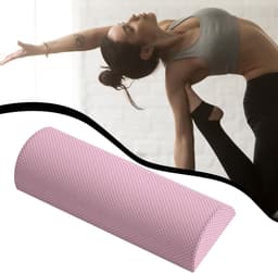Productfoto van HORCONDORM S.R.L. Half Foam Roller, Yoga Stretching Tool, Flexibel EVA-materiaal, Zachte drukontlasting, Meerdere trainingshulpmiddelen, Ideaal voor Baack Support Trainer, 30 x 6,3 cm