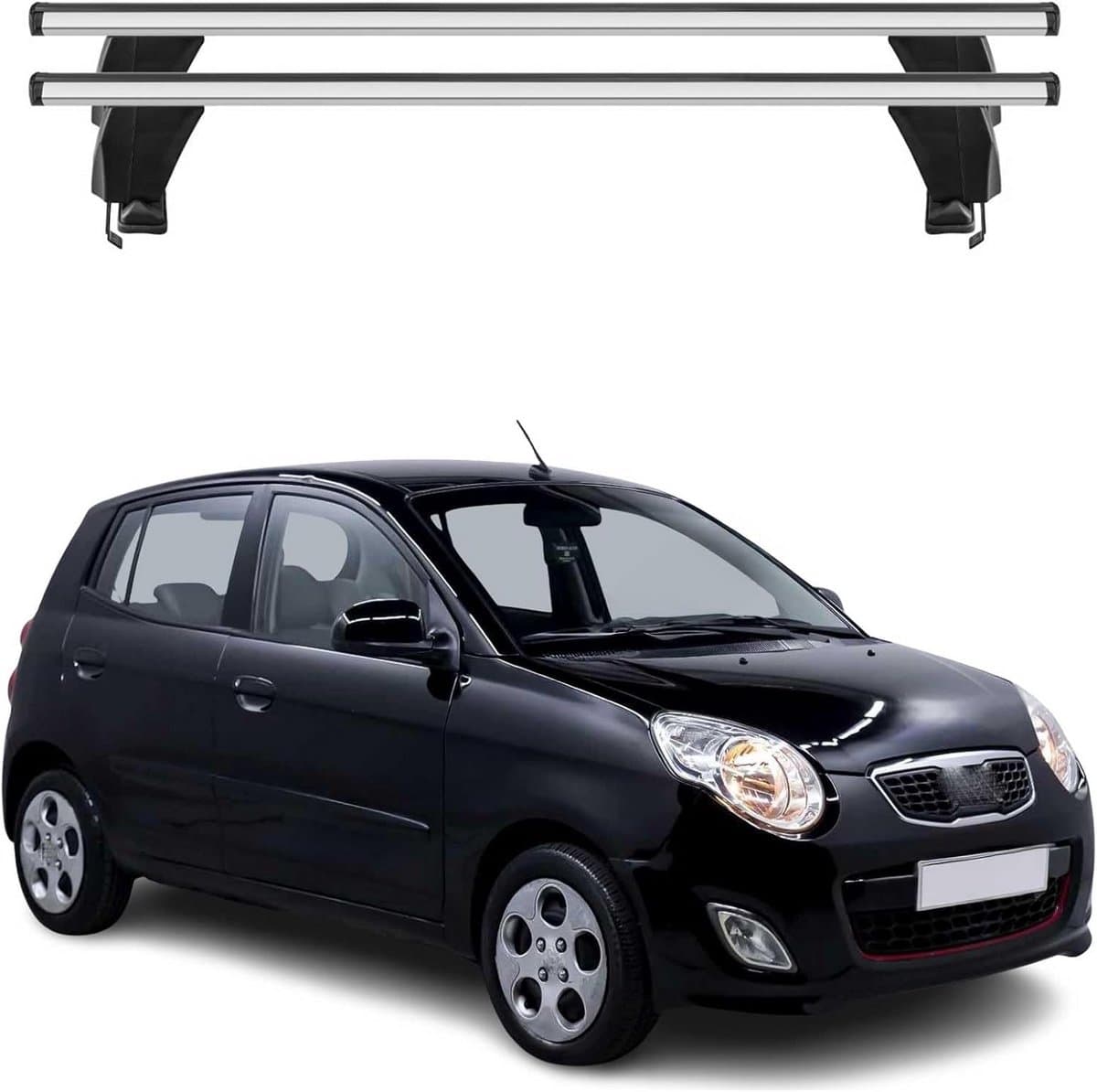 Aluminium Dakdragerset voor Kia Picanto (2011-2017) - Zwaluwdraagbalken voor Fiets- en Bagagedragers